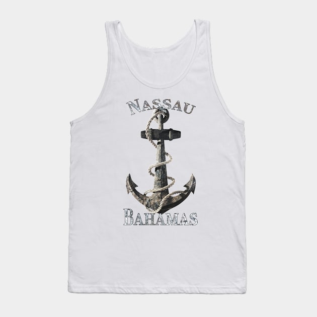 Nassau Bahamas Vacation Nautical Anchor Sailing Tank Top by macdonaldcreativestudios